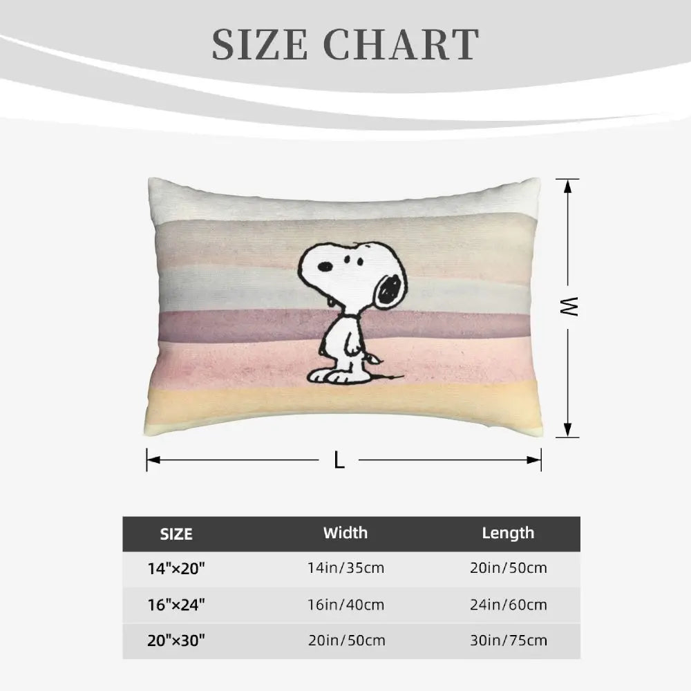 Cute Pillowcase 18in Square Red Snoopy Pillow