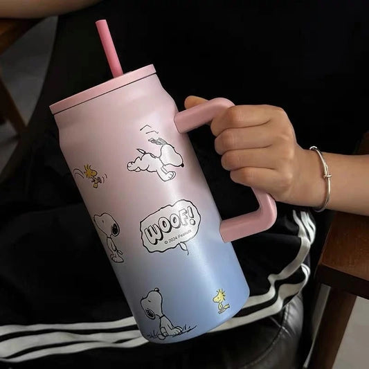 Insulated Stainless Steel Water Cup Straw 2025 Snoopy Cup
