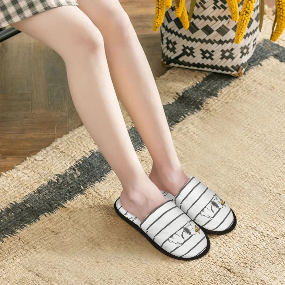Custom Snoopys Collage Slippers for Bathroom Snoopy Slippers