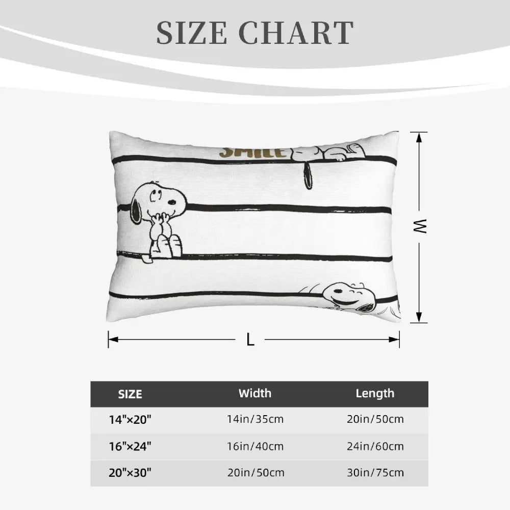 Cute Pillowcase 18in Square Red Snoopy Pillow