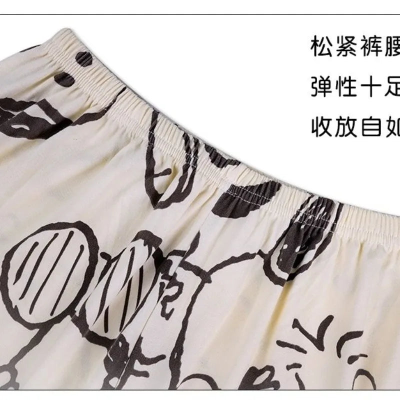 Snoopy Pajama Pants Wide Leg Snoopy Pyjama