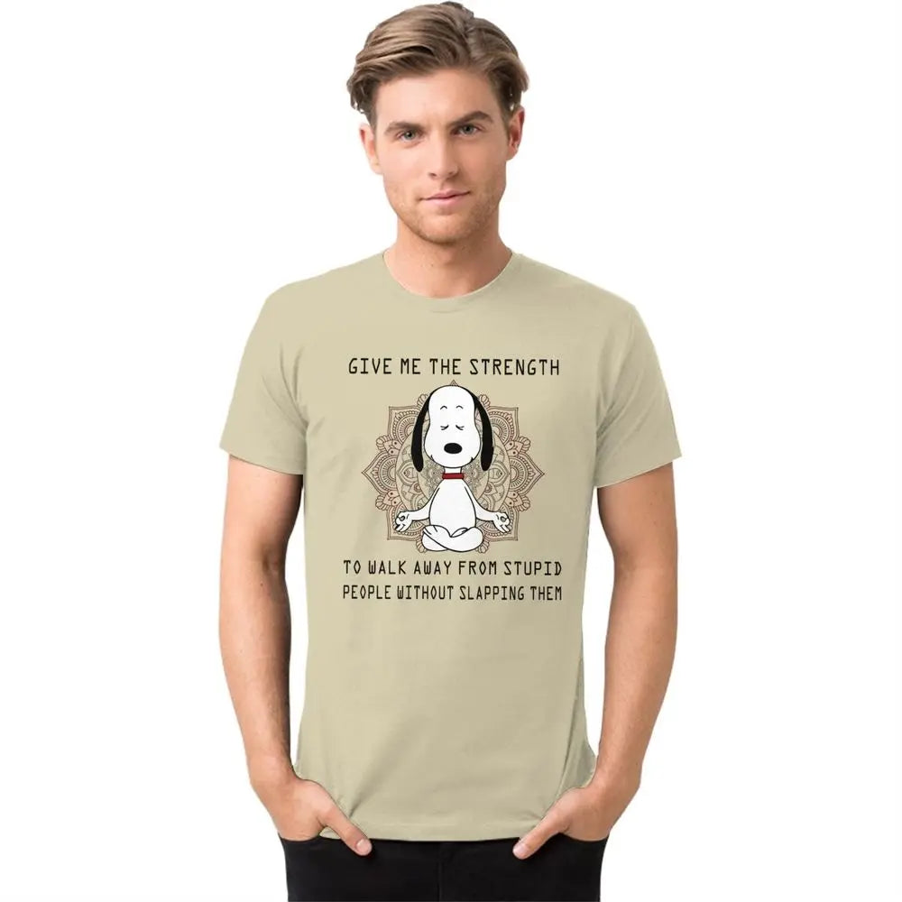 Men Snoopy Cartoon T Shirt 100 Percent Cotton Snoopy Shirt