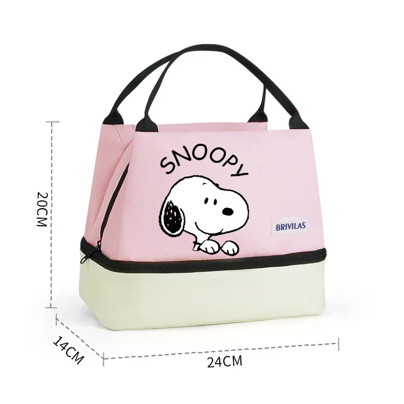 Snoopy Backpack Large Capacity Lunch Bags Insulated Cooler
