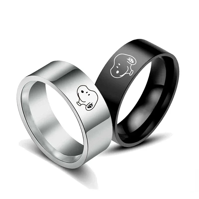 Titanium Alloy Ring Cartoon Gift Cute Snoopy Ring
