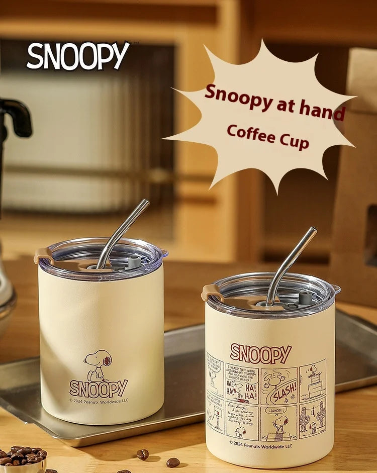 350ml Thermos Cup Stainless Steel Portable Office Snoopy Cup