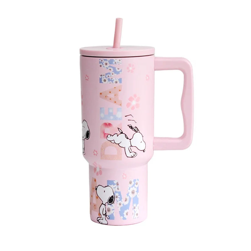 Insulated Stainless Steel Water Cup Straw 2025 Snoopy Cup