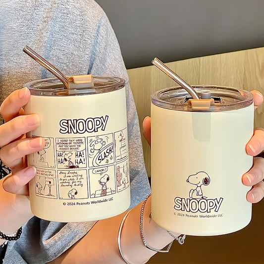 350ml Thermos Cup Stainless Steel Portable Office Snoopy Cup