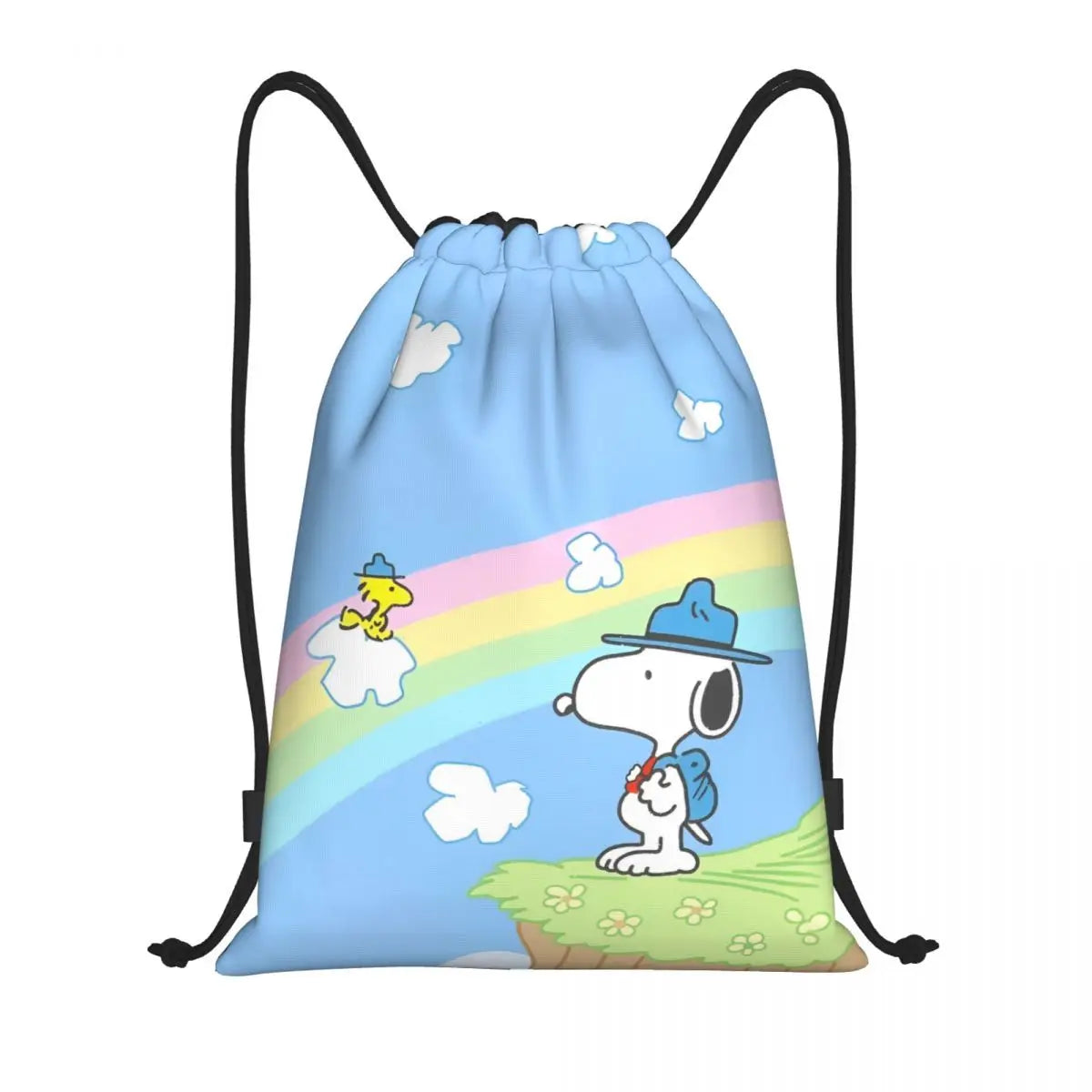 Snoopy Backpack Drawstring Sack Christmas Polyester