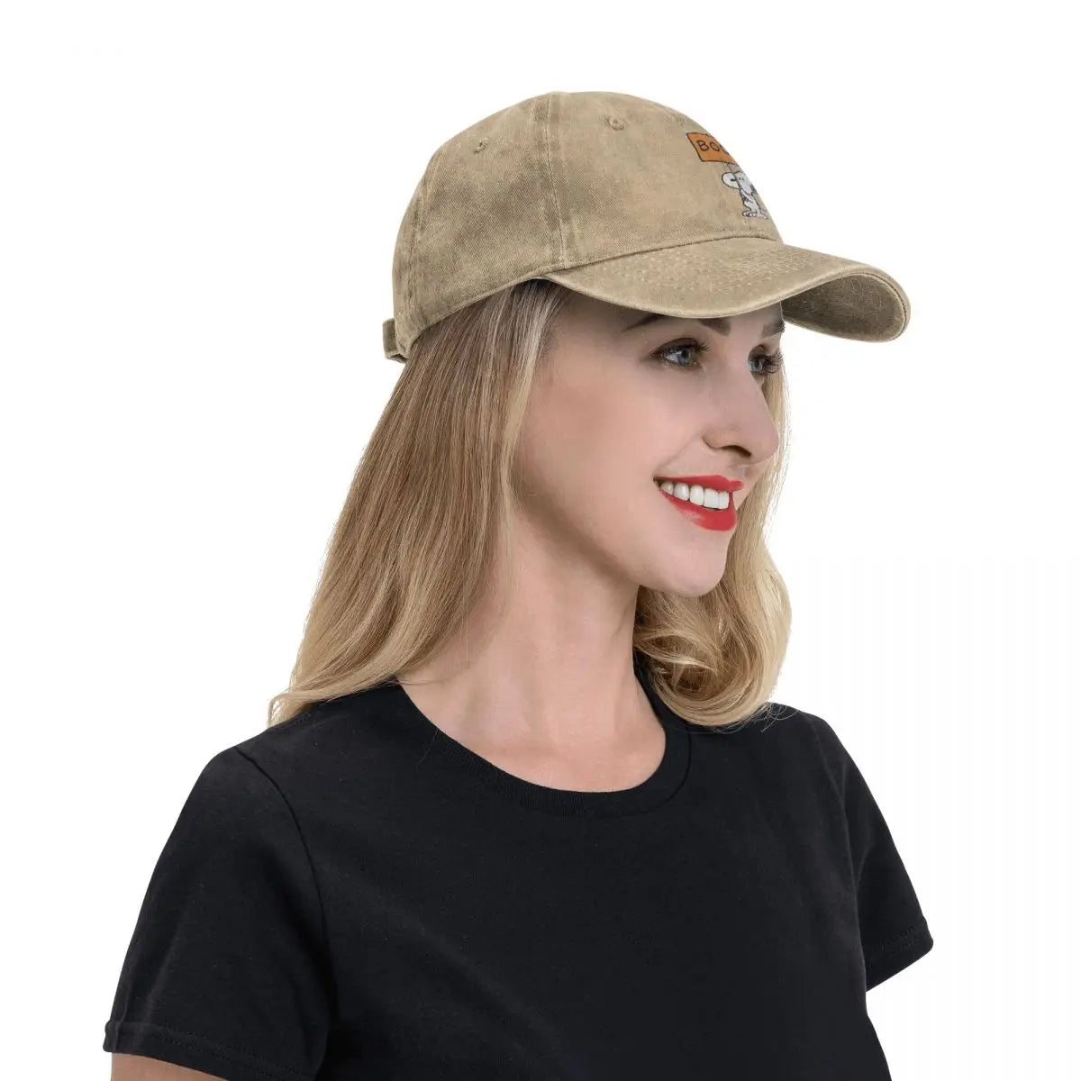 Vintage Peanuts Distressed Denim Baseball Snoopy Hat