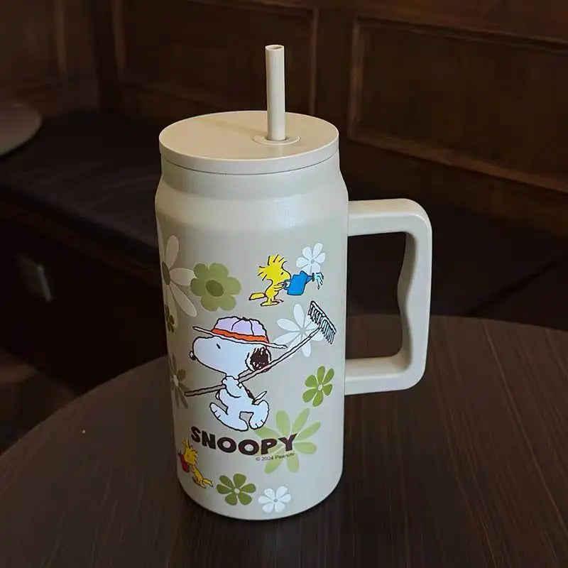 Insulated Stainless Steel Water Cup Straw 2025 Snoopy Cup