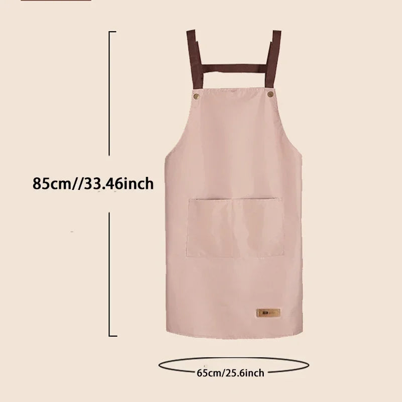 Snoopys Kitchen Apron Waterproof Ladies Men Home Apron Wipeable Oil Resistant Baking Barbecue Restaurant Cafe Aprons Kawaii Gift