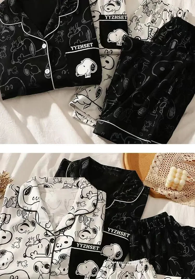 2 Piece Long Sleeved Pajamas Peanuts Snoopy Pyjama