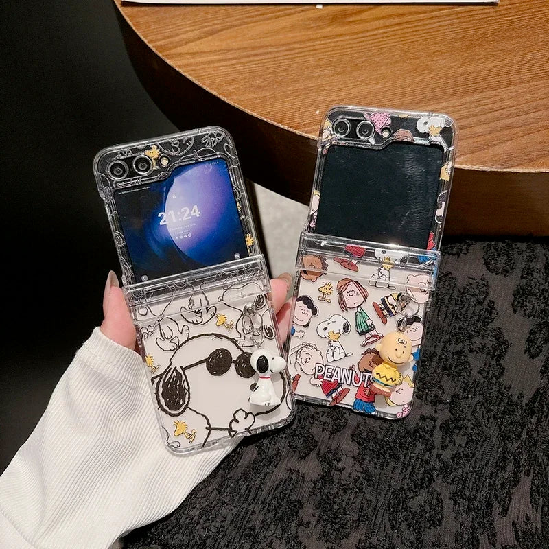 Snoopy Transparent Case Z Flip Snoopy Phone Case