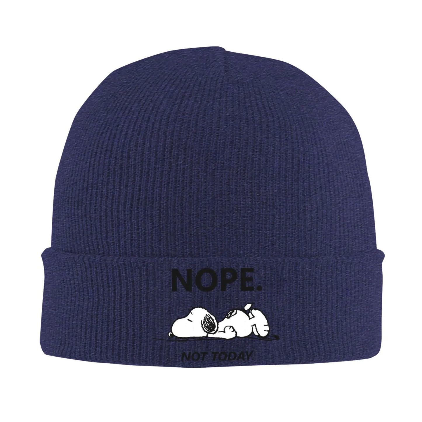 Not Today Knit Bonnet Snoopy Hat