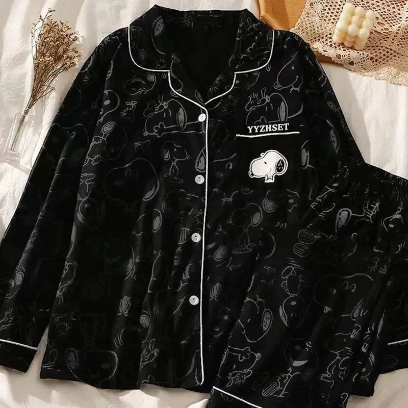 2 Piece Long Sleeved Pajamas Peanuts Snoopy Pyjama