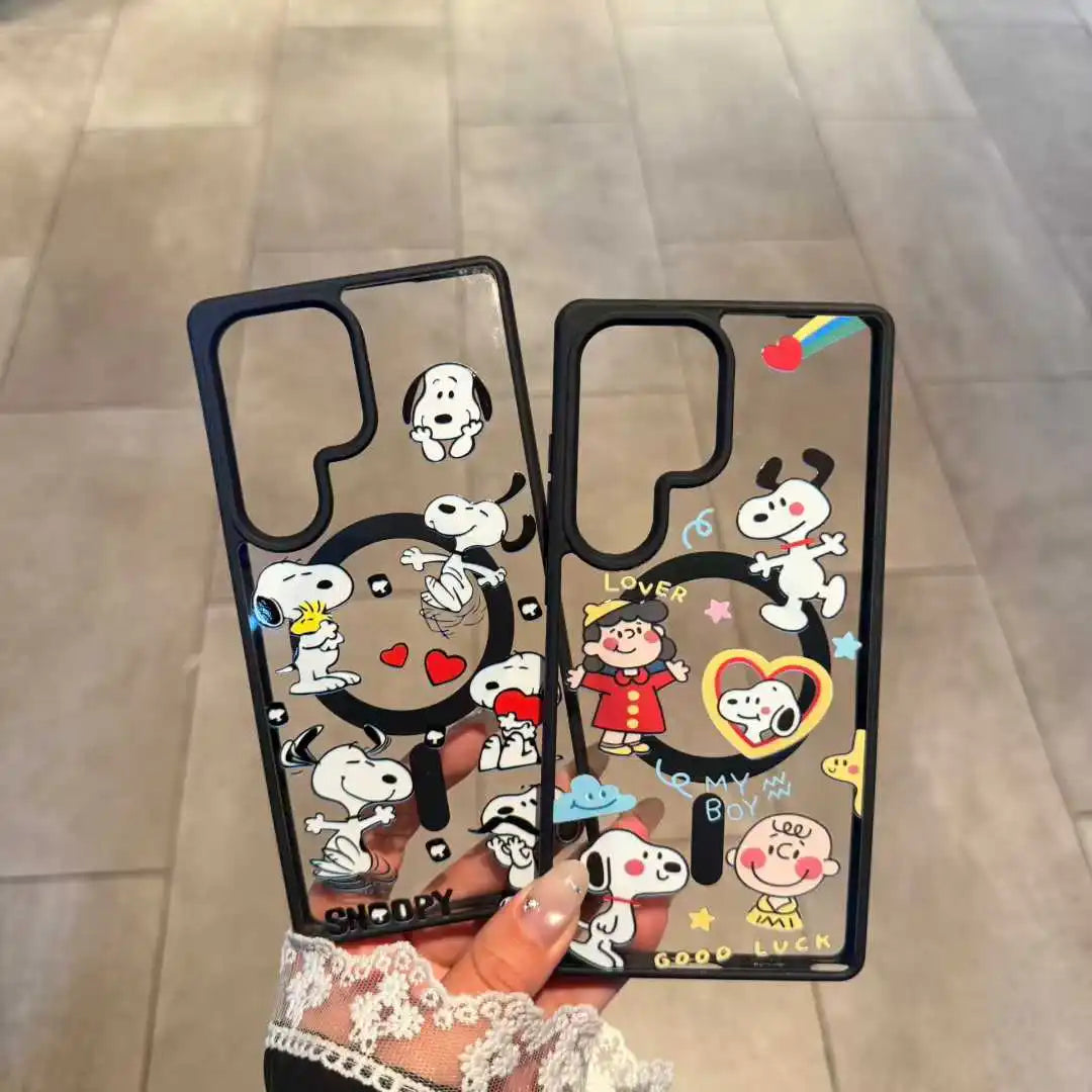 MagSafe Case for Samsung S22 S23 S24 S25 Snoopy Phone Case