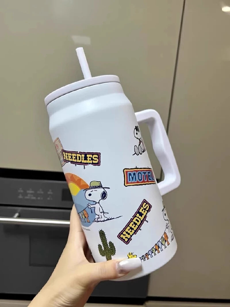 Insulated Stainless Steel Water Cup Straw 2025 Snoopy Cup
