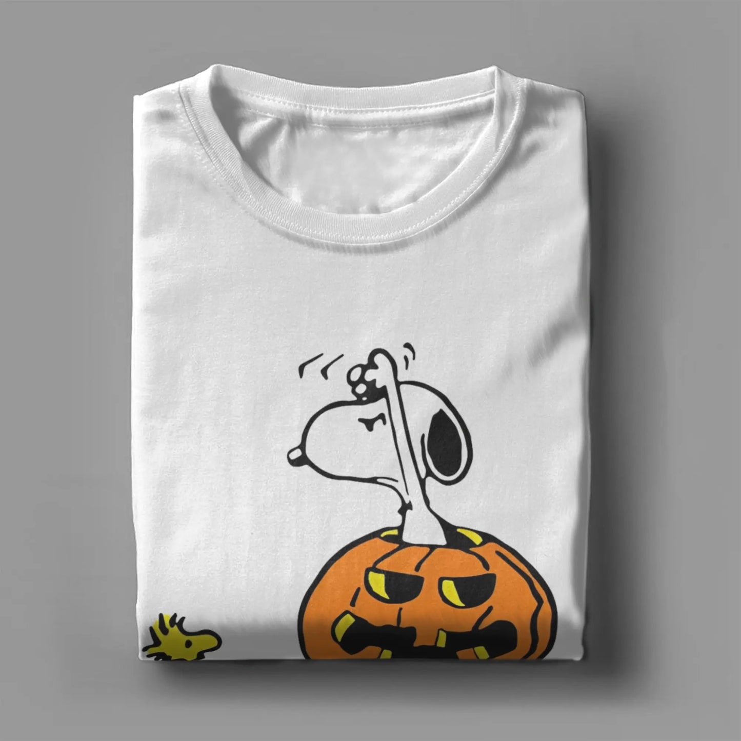 Halloween Pumpkin "Boo!" Graphic Cotton Tee Unisex Snoopy Shirt