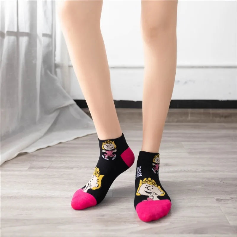 Low Tube Socks Women Men Cute Snoopy Socks