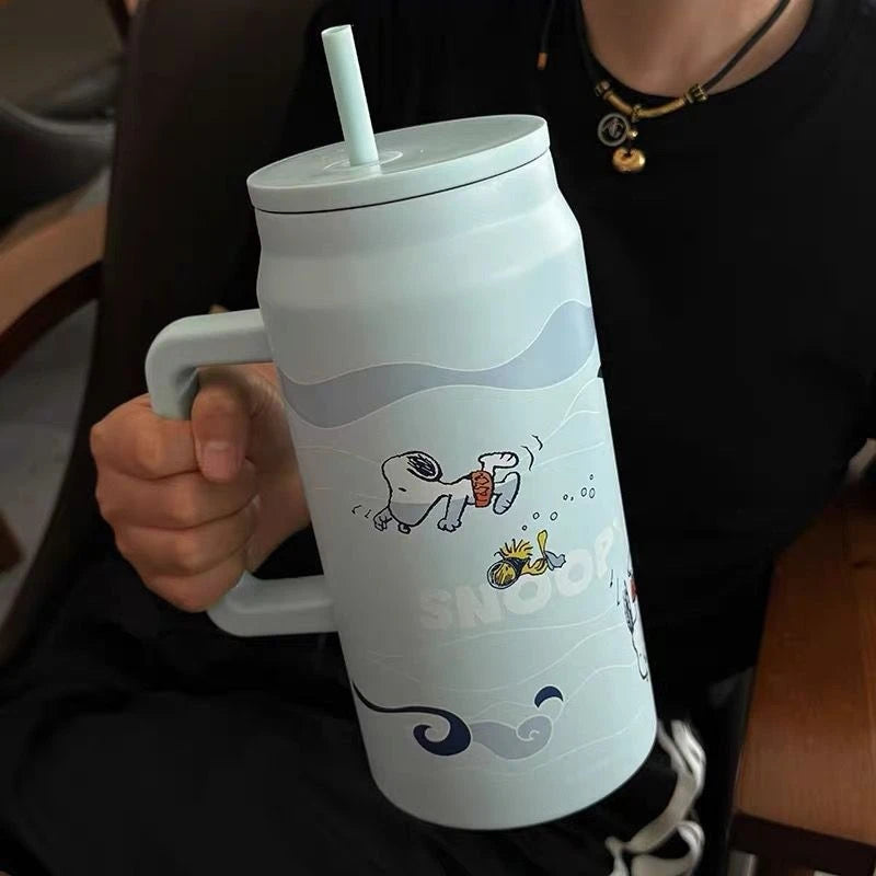 Insulated Stainless Steel Water Cup Straw 2025 Snoopy Cup