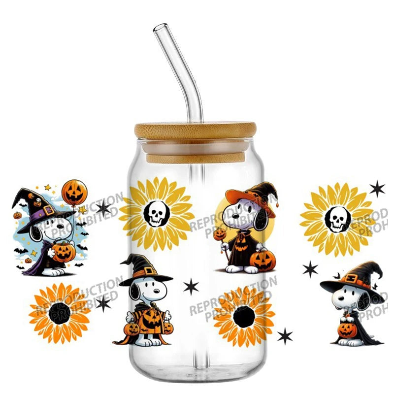 16oz Snoopy Cup UV DTF Transfer Waterproof Snoopy Cup