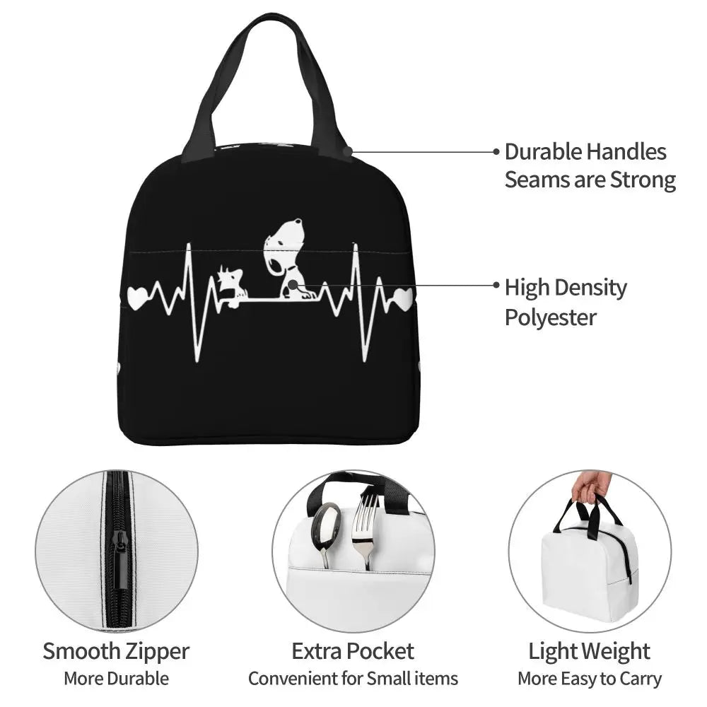 Snoopy Backpack Halloween Insulated Lunch Bag 22x20x13cm