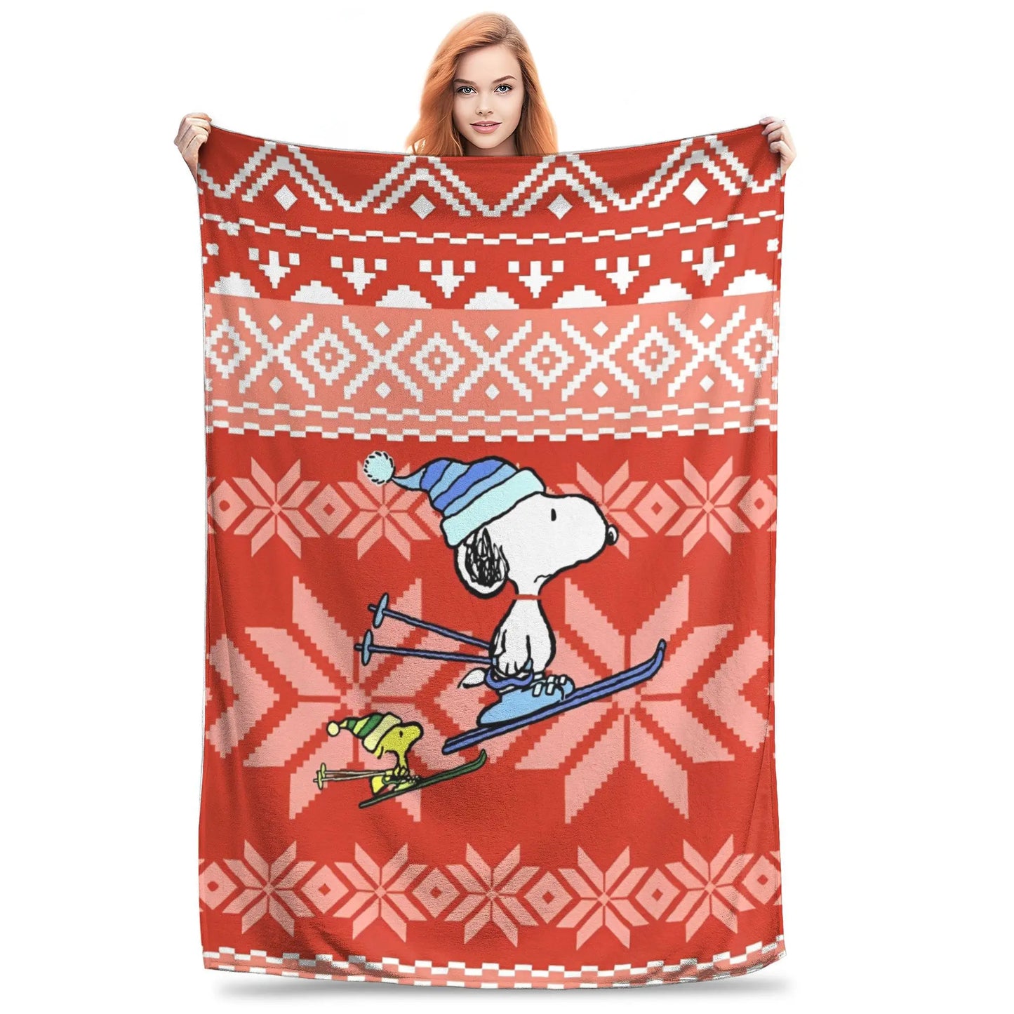 Cute Cartoon Snoopy Coral Fleece Lightweight Snoopy Blanket