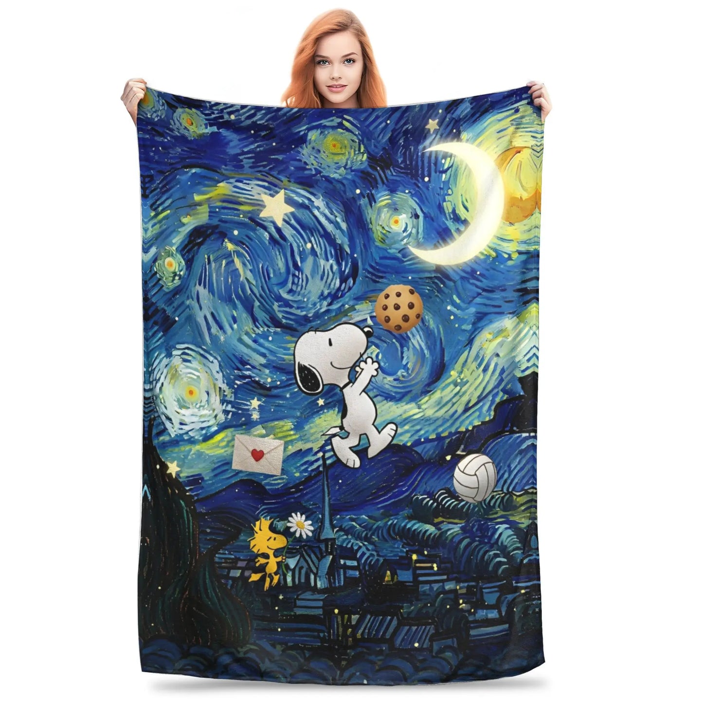 Halloween Pumpkin Cartoon Throw Blanket Snoopy Blanket