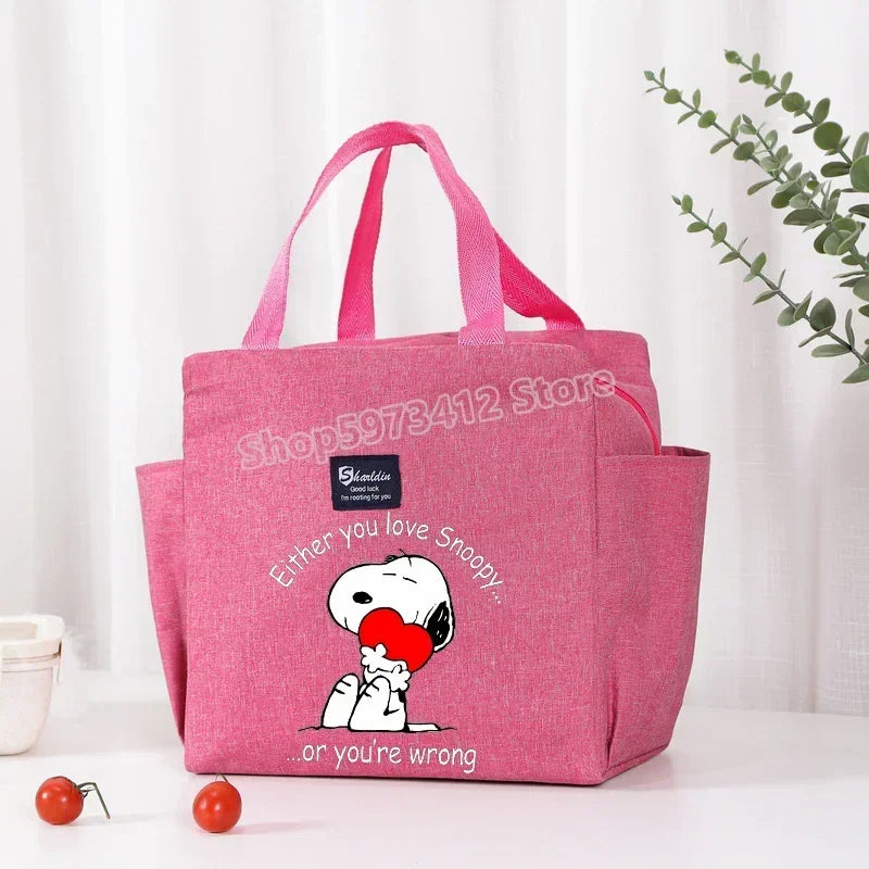 Snoopy Backpack Insulated Lunch Bag Bento Pack Ice Pack
