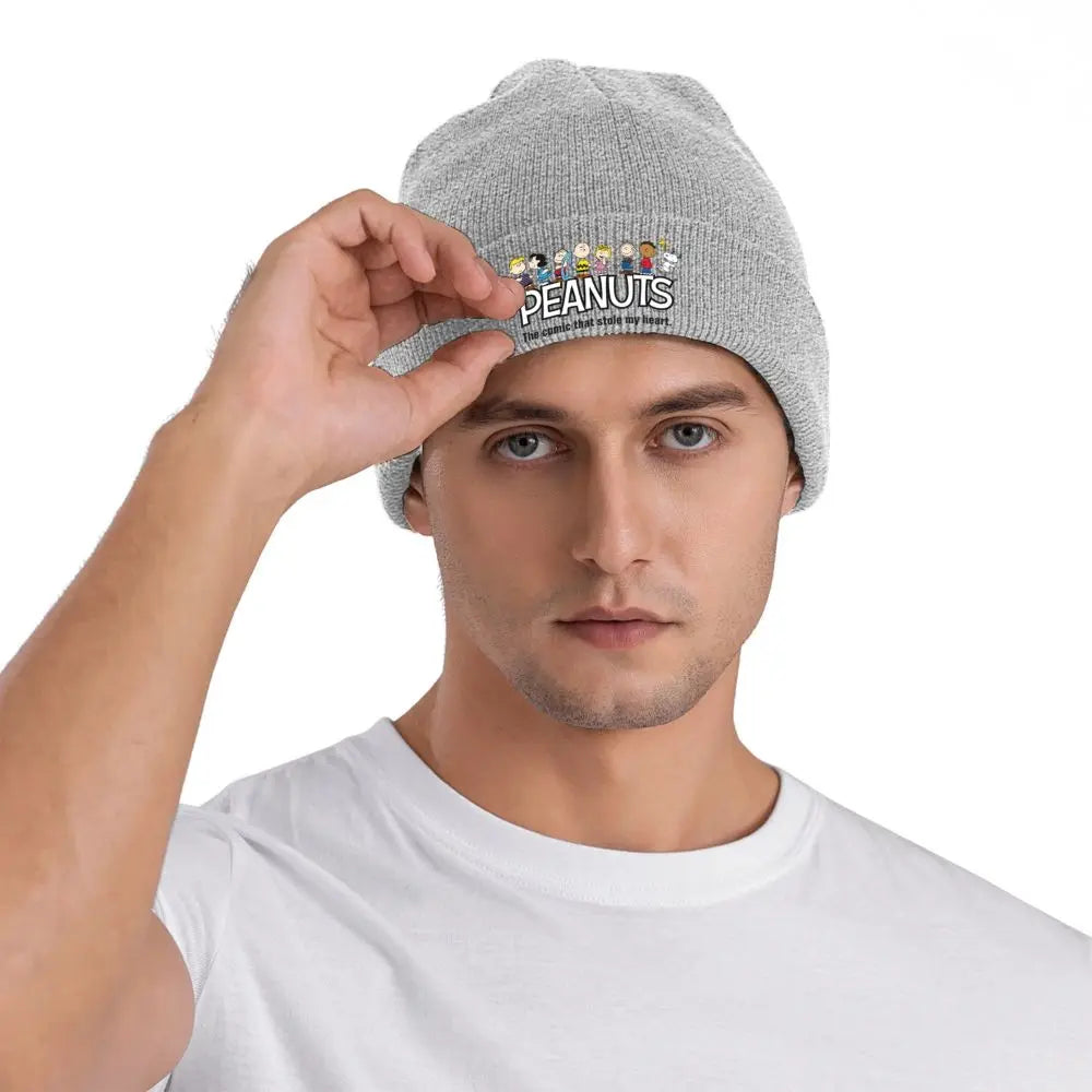 Peanuts Winter Knit Beanie Cotton Snoopy Hat