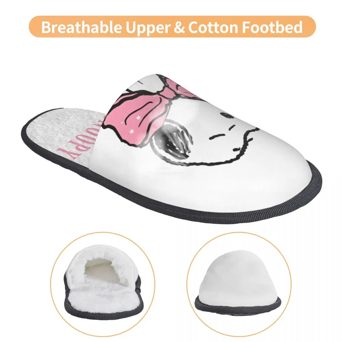 Pink Slippers Winter Edition Snoopy Shoes