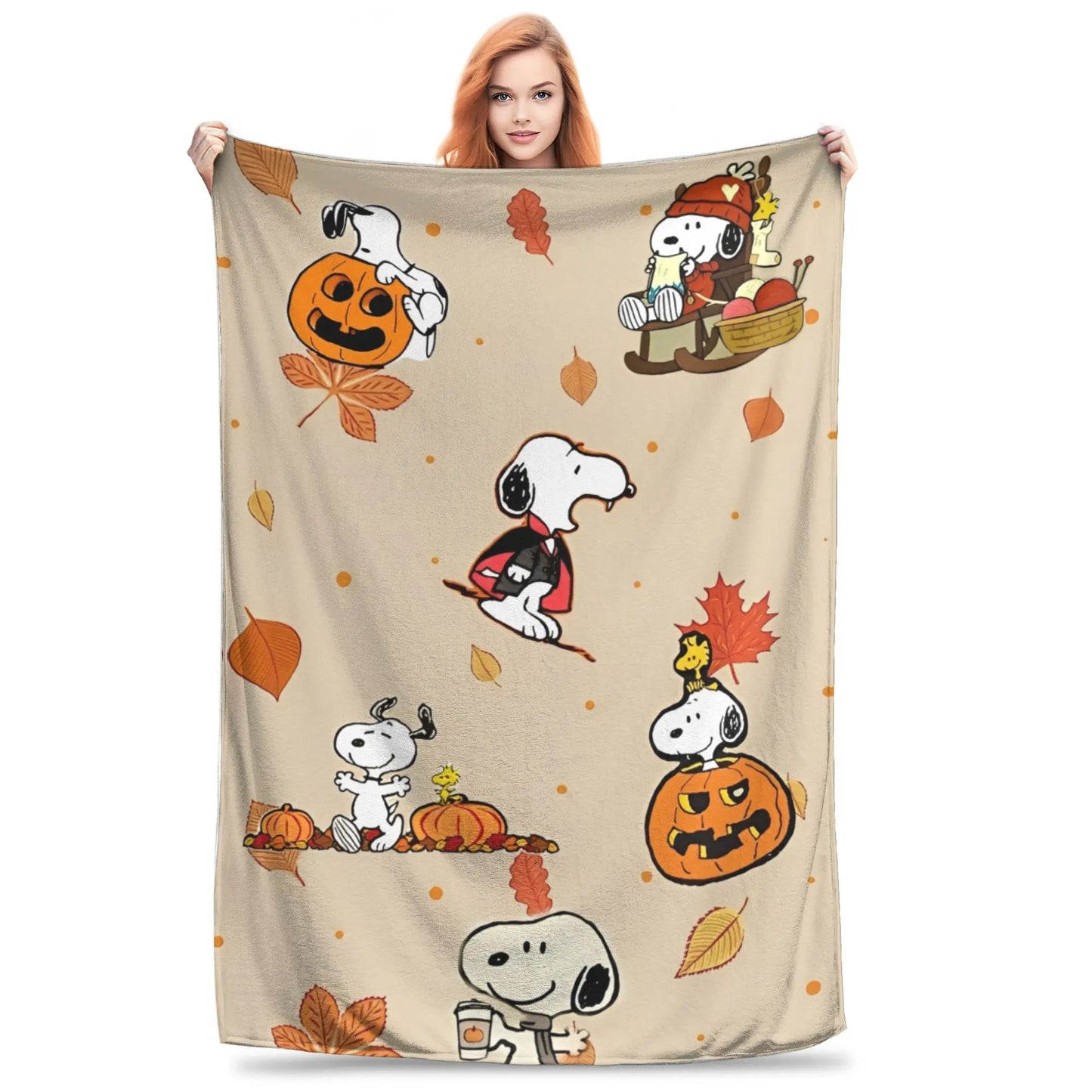 Cartoon Halloween Throw Blanket 50x60in Snoopy Blanket