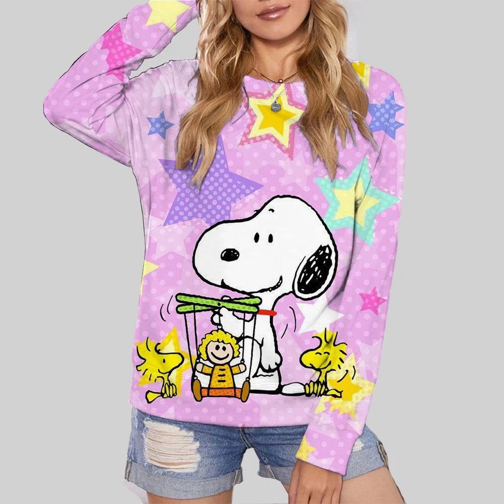 Cute Snoopy Print Womens Oversize Hoodie Snoopy Hoodie