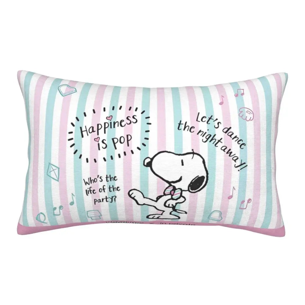 Cute Pillowcase 18in Square Red Snoopy Pillow