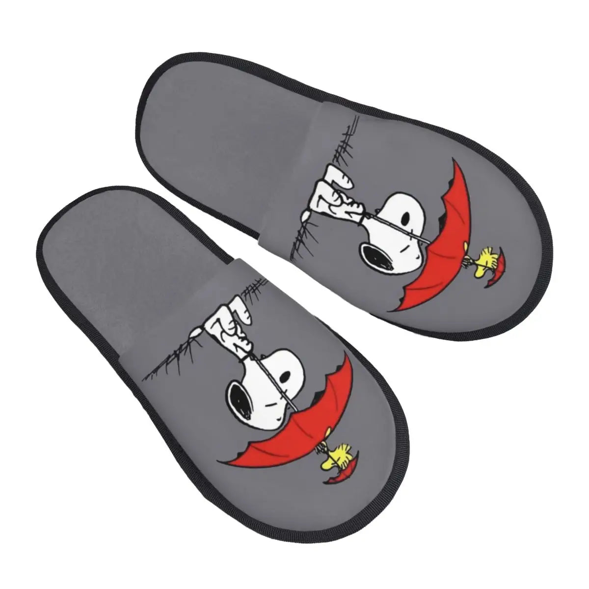 Custom Print Slippers Cartoon Memory Foam Cozy Snoopy Shoes