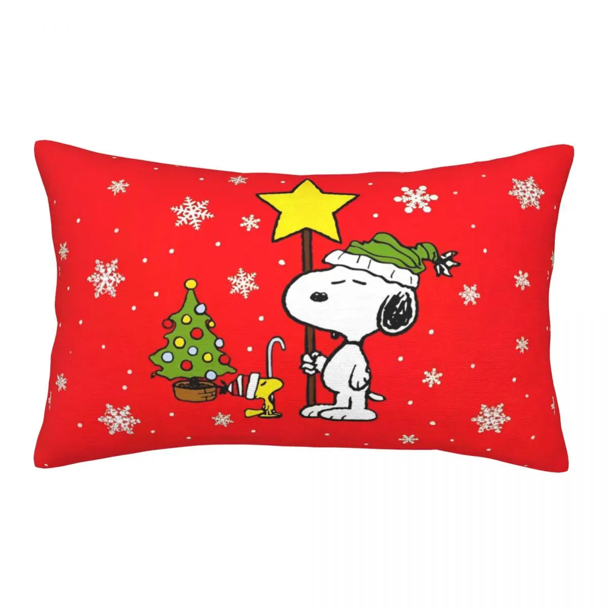 Cute Pillowcase 18in Square Red Snoopy Pillow