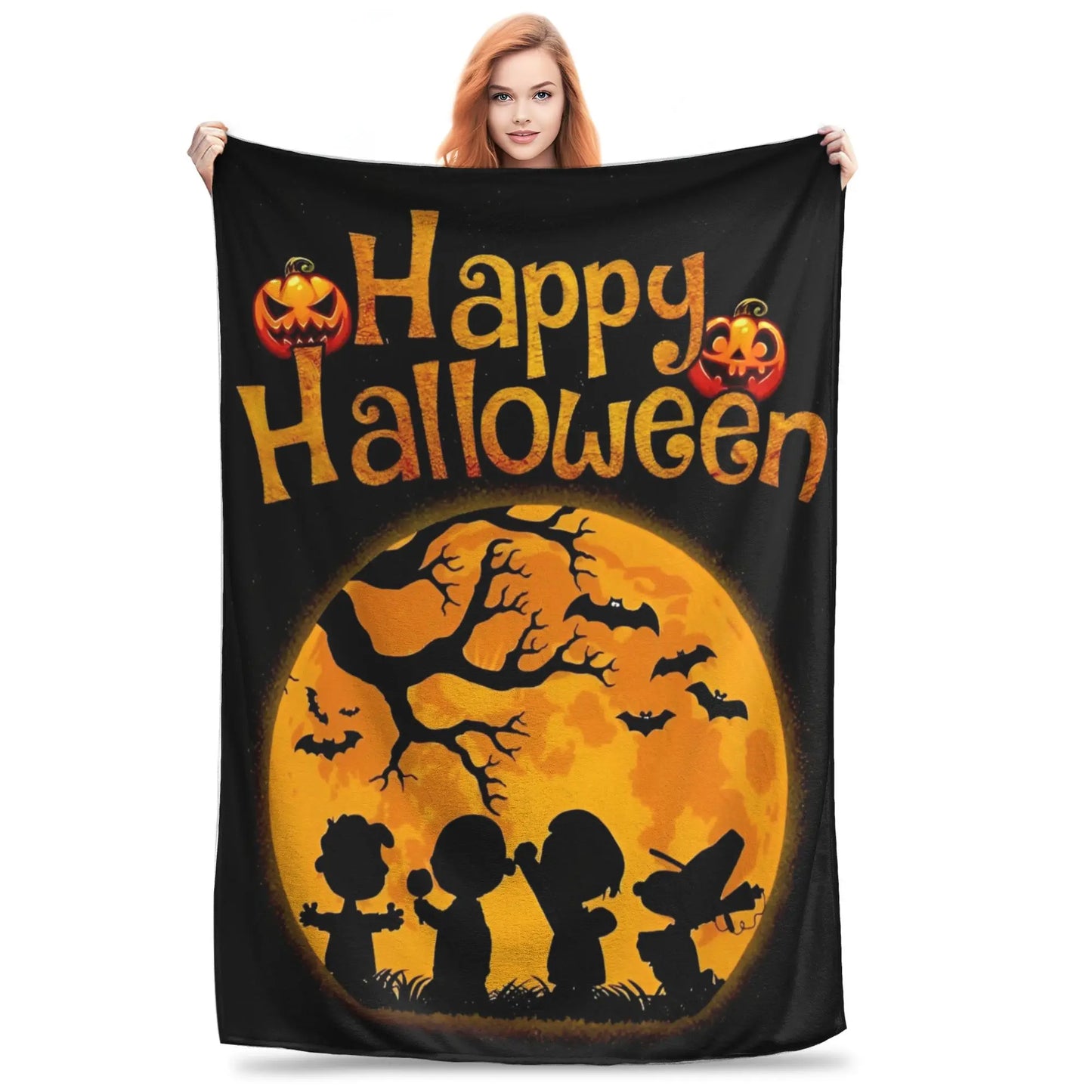 Cartoon Halloween Throw Blanket 50x60in Snoopy Blanket