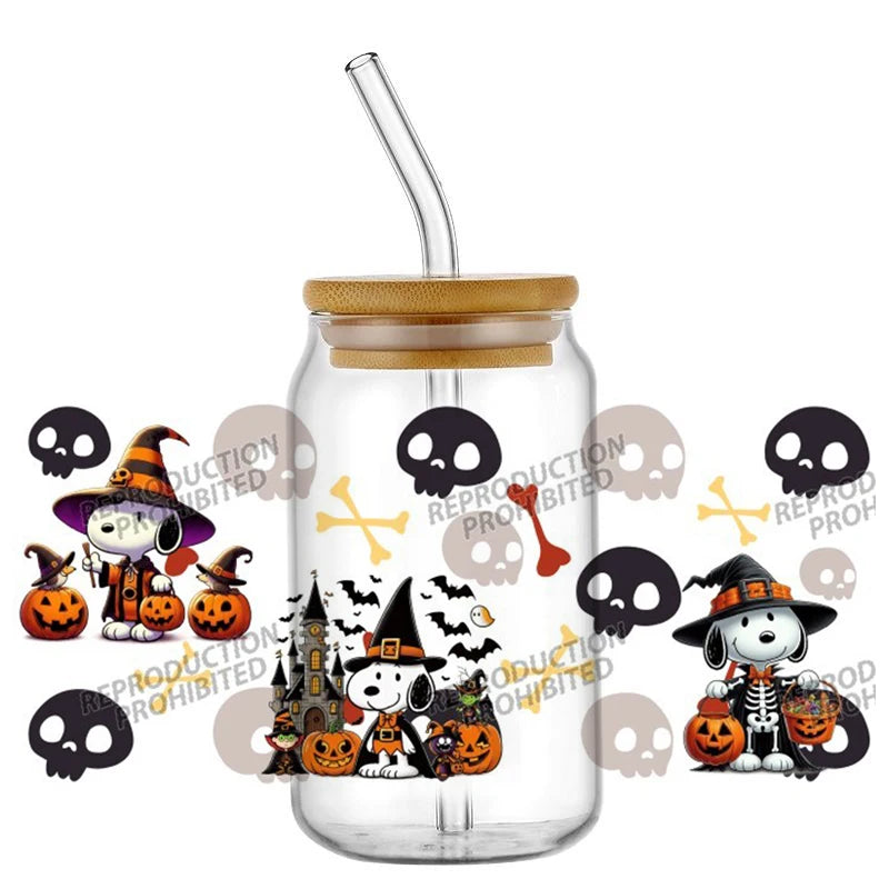 16oz Snoopy Cup UV DTF Transfer Waterproof Snoopy Cup