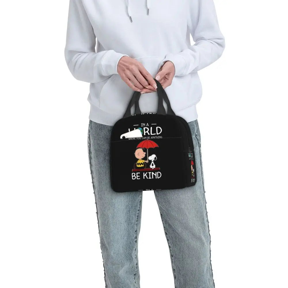 Snoopy Backpack Halloween Insulated Lunch Bag 22x20x13cm