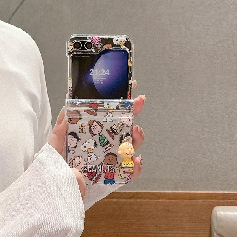 Snoopy Transparent Case Z Flip Snoopy Phone Case