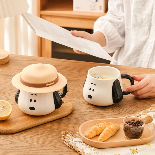 500ml Straw Hat Ceramic Mug Snoopy Cup