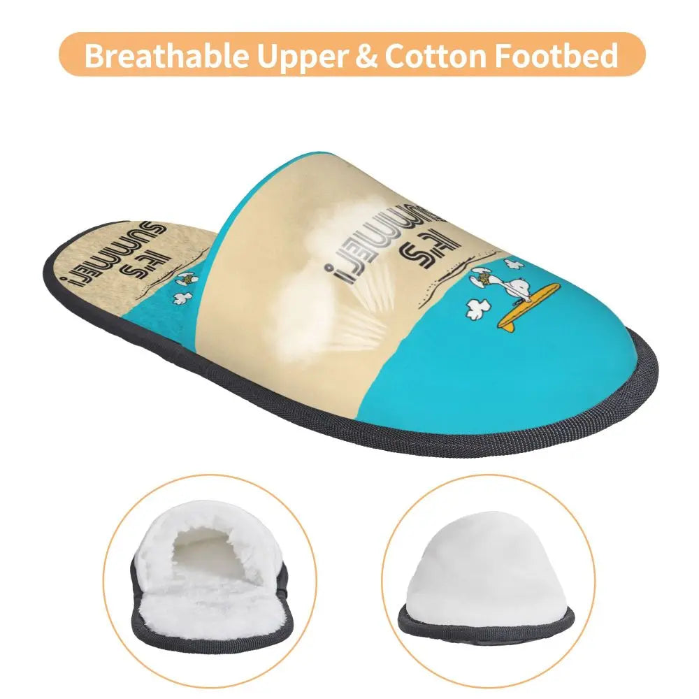 Custom Snoopys Collage Slippers for Bathroom Snoopy Slippers