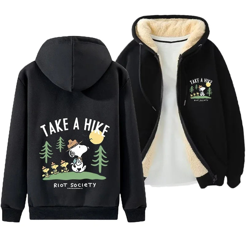 Zip Up Warm Cozy Snoopy Hoodie