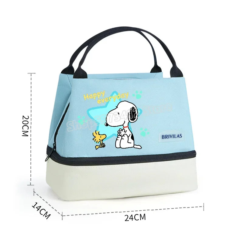 Snoopy Backpack Large Capacity Lunch Bags Insulated Cooler