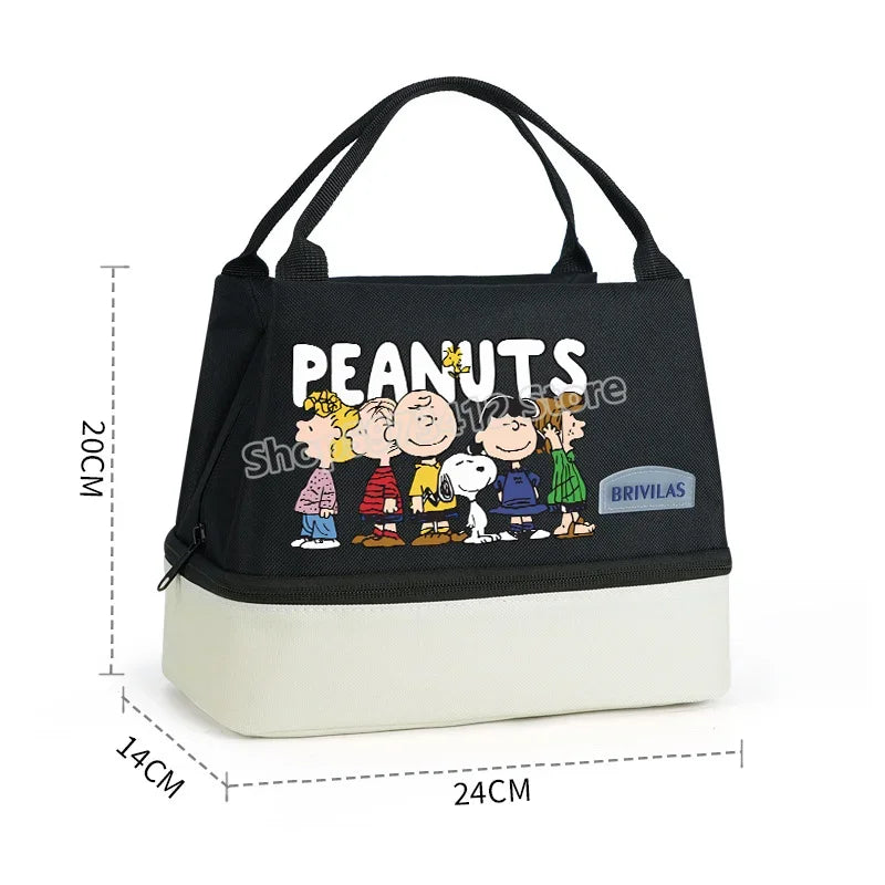 Snoopy Backpack Large Capacity Lunch Bags Insulated Cooler