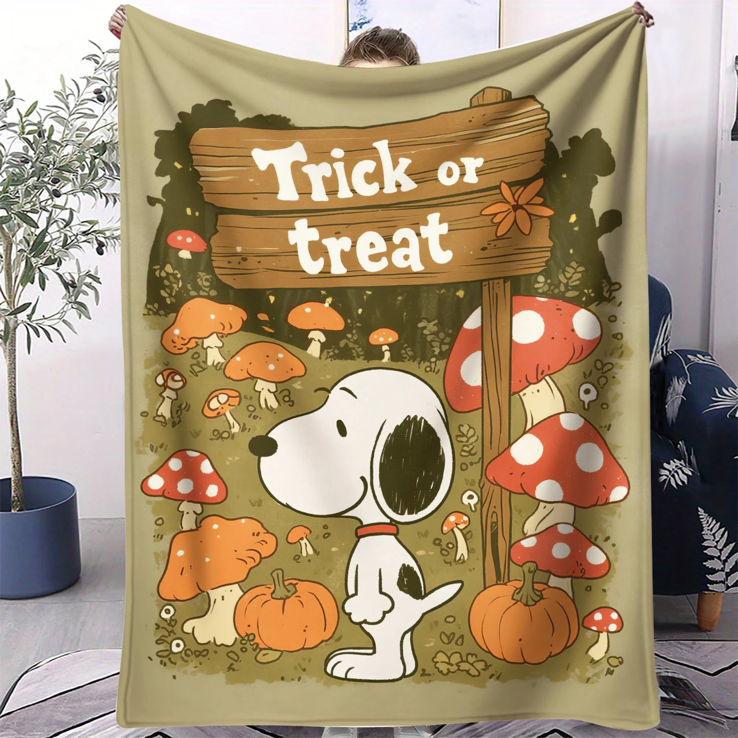 Halloween Snoopy Flannel Blanket HMT11 Snoopy Blanket