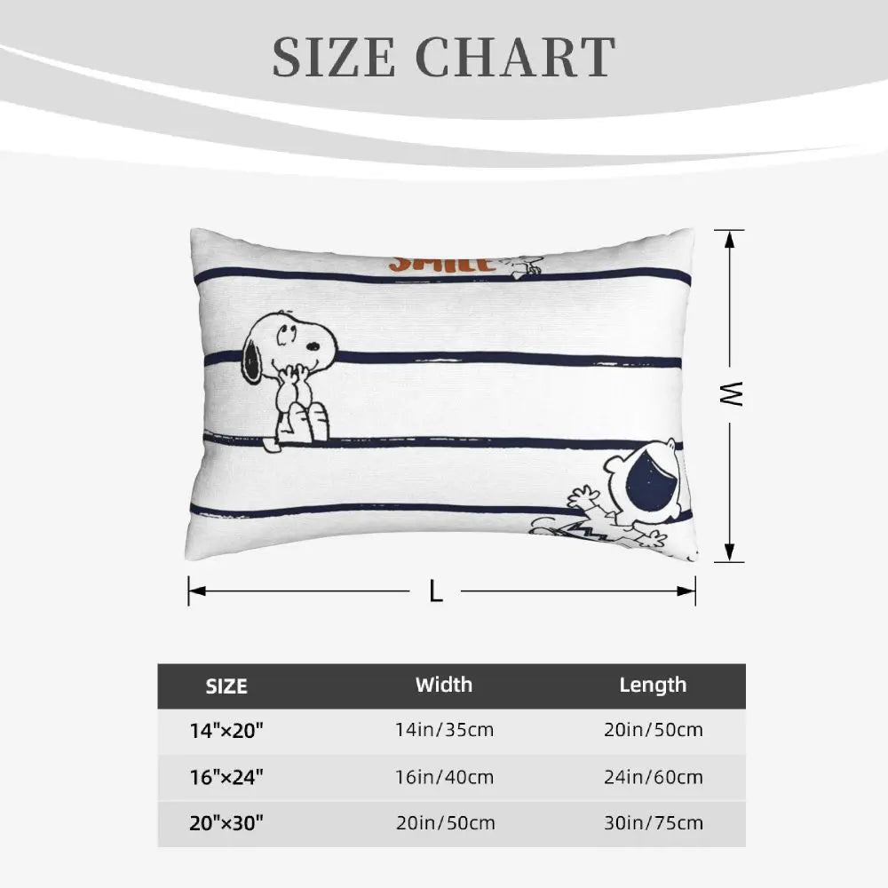 Cute Pillowcase 18in Square Red Snoopy Pillow