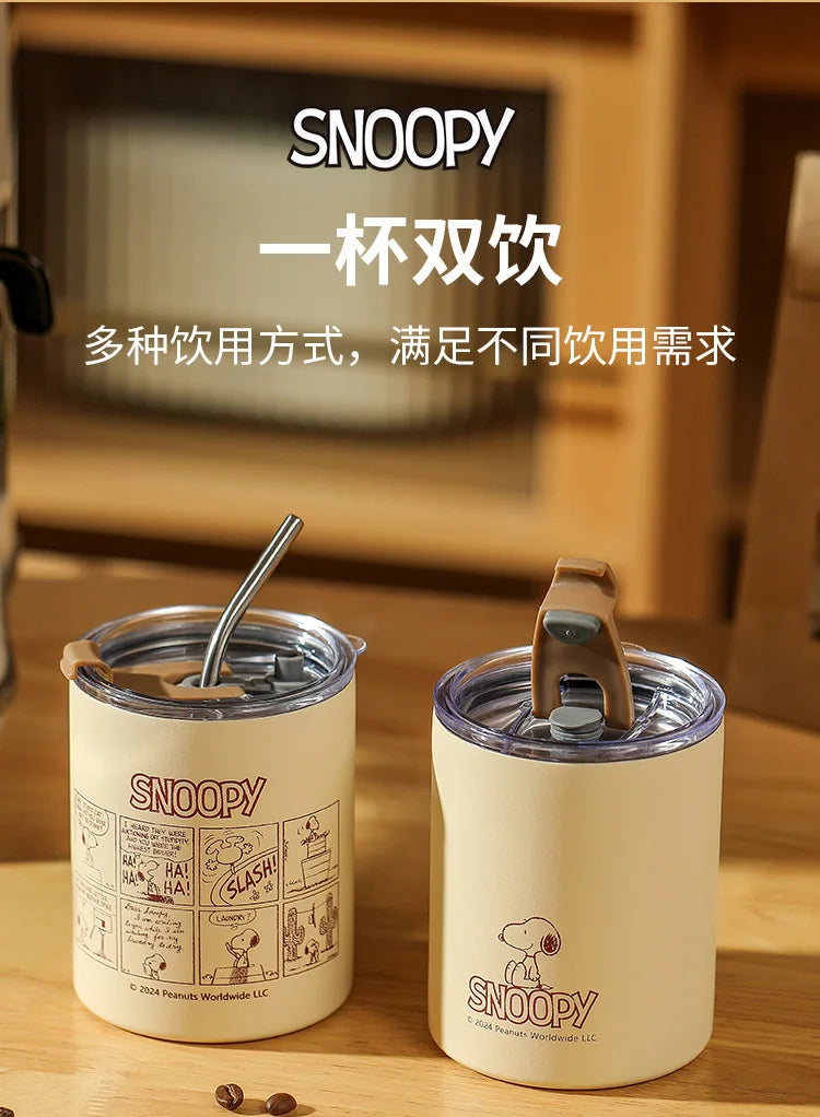350ml Thermos Cup Stainless Steel Portable Office Snoopy Cup