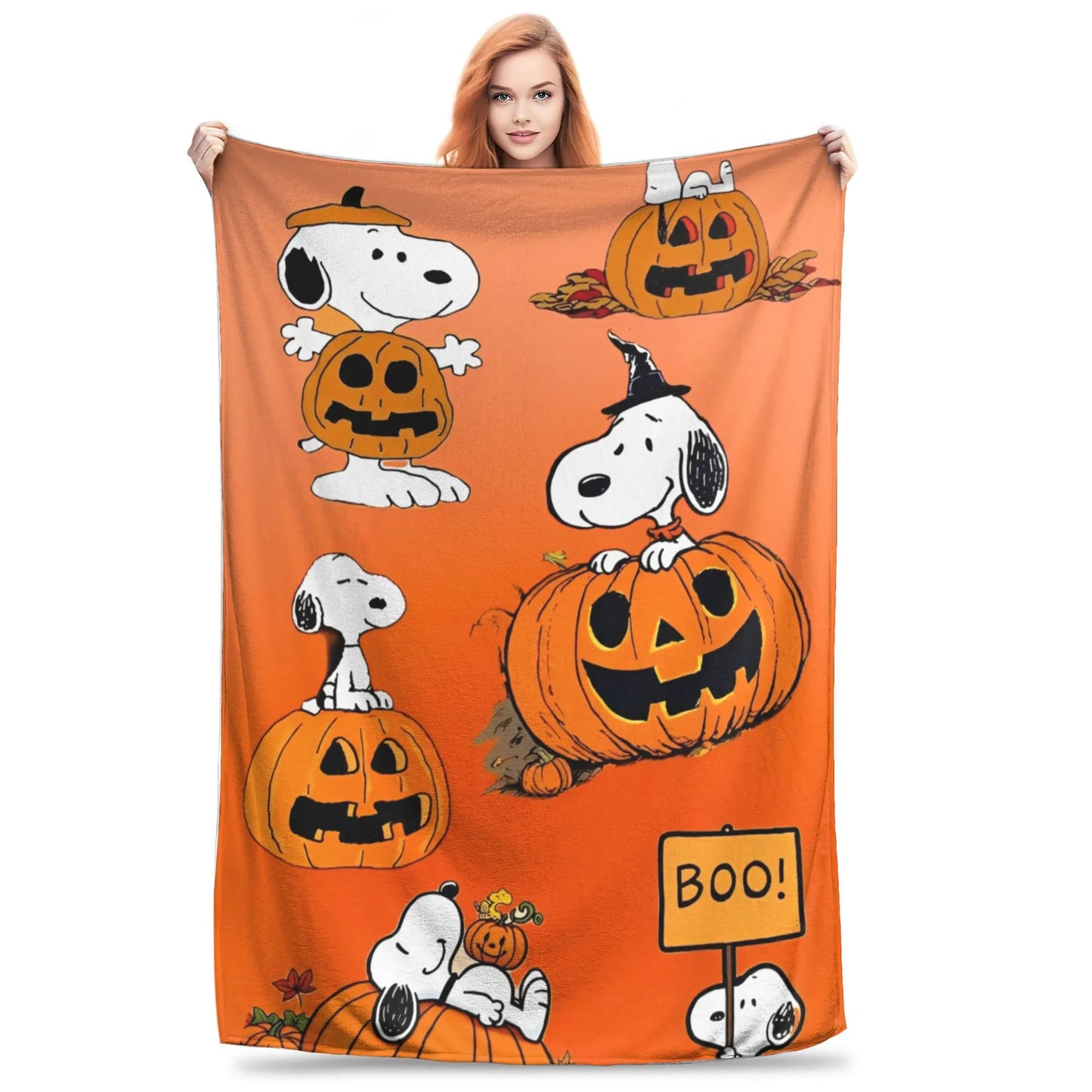 Cartoon Halloween Throw Blanket 50x60in Snoopy Blanket