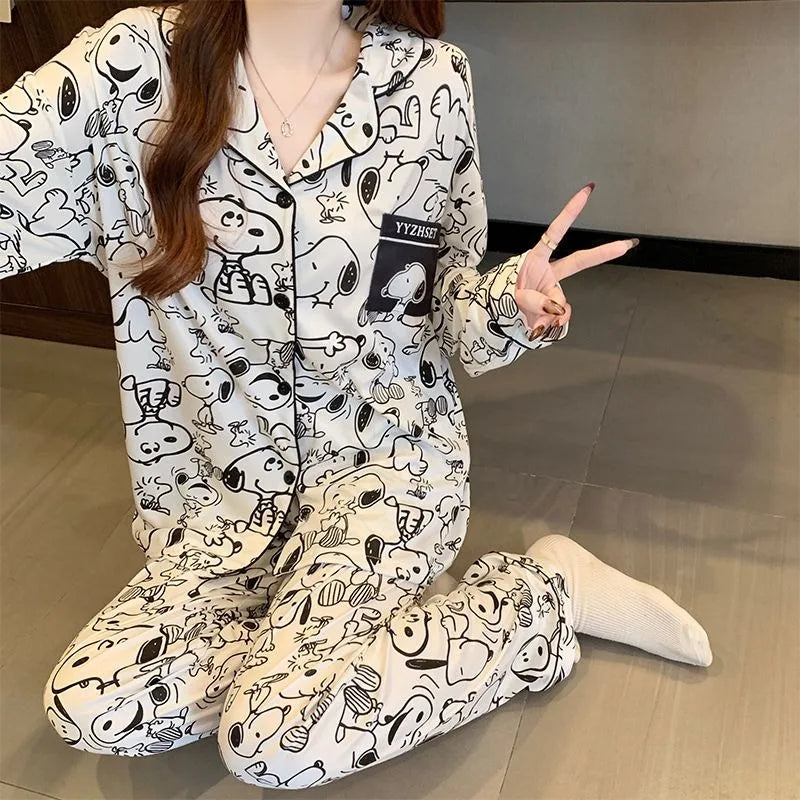 Full Print Women Pajama Set ZBN Snoopy Pyjama